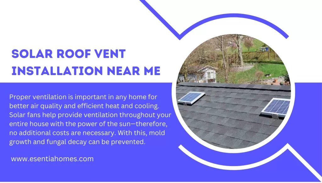 Solar Roof Vent Installation Near me